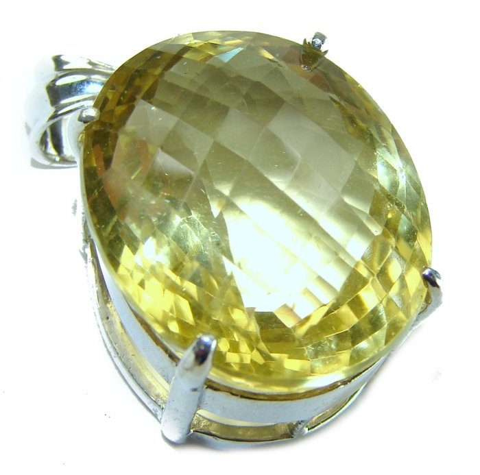 Splendid Rose cut 7.5 carat Citrine .925 Sterling Silver Handcrafted Statement pendant - video
