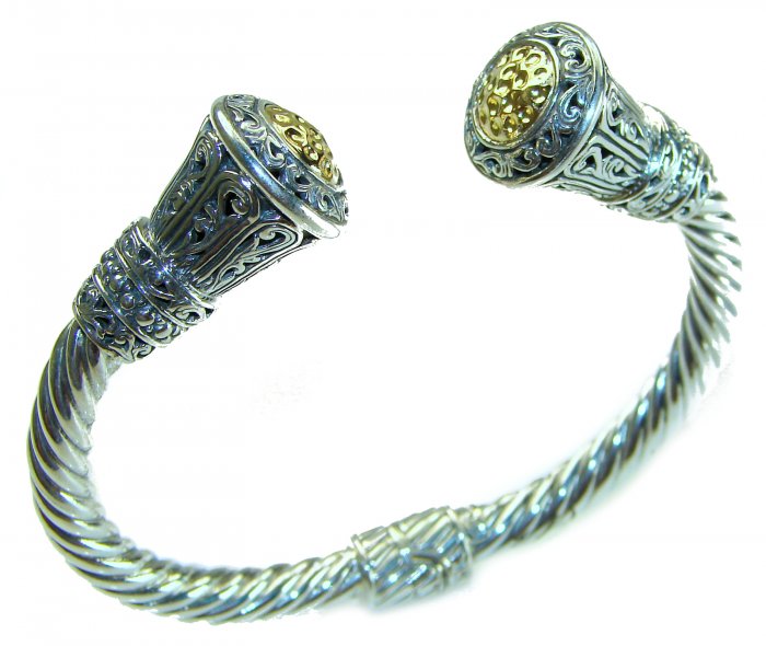 Bali Legacy 39.5 grams authentic 14K Gold over .925 Sterling Silver handcrafted bracelet - video
