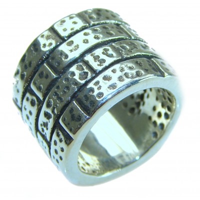 Large Natural Beauty Italy Made Silver Sterling Silver ring s. 6