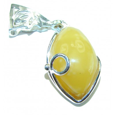Prehistoric Authentic Butterscotch Baltic Amber .925 Sterling Silver beautifully handcrafted Pendant