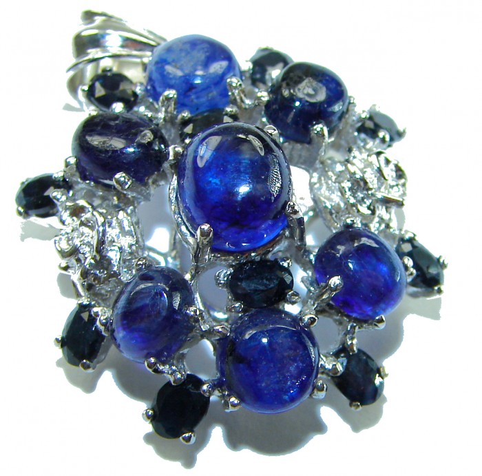 Malibu Authentic 8.5 carat African Kyanite .925 Sterling Silver handmade pendant