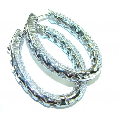 White Topaz .925 Sterling Silver handmade Bali made Earrings