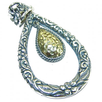 Bali Treasure 2 tones .925 Sterling Silver BALI handcrafted Pendant