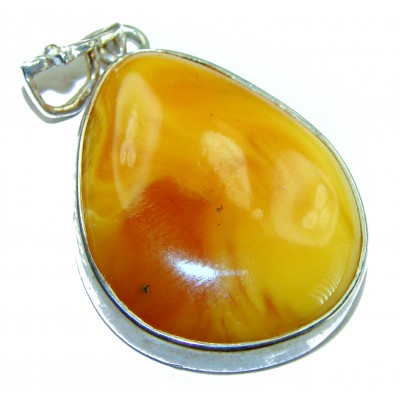 Prehistoric Authentic Baltic Amber .925 Sterling Silver beautifully handcrafted Pendant