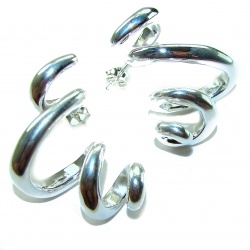 Spiral Italy made .925 Sterling Silver handcrafted Earrings