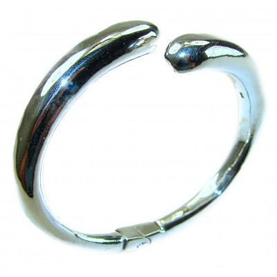 Fancy .925 Sterling Silver handcrafted Statement Italy made Bracelet / Cuff