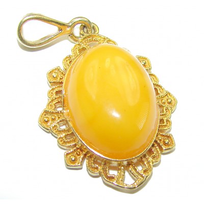 Gold of the Baltic Sea Authentic Butterscotch Baltic Amber 14K Gold over .925 Sterling Silver beautifully handcrafted Pendant