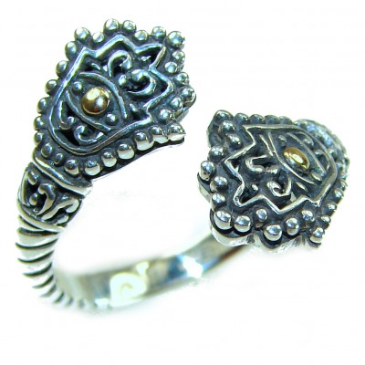 Precious - Bali made 2 tones .925 Sterling Silver handcrafted Ring s. 8 1/4