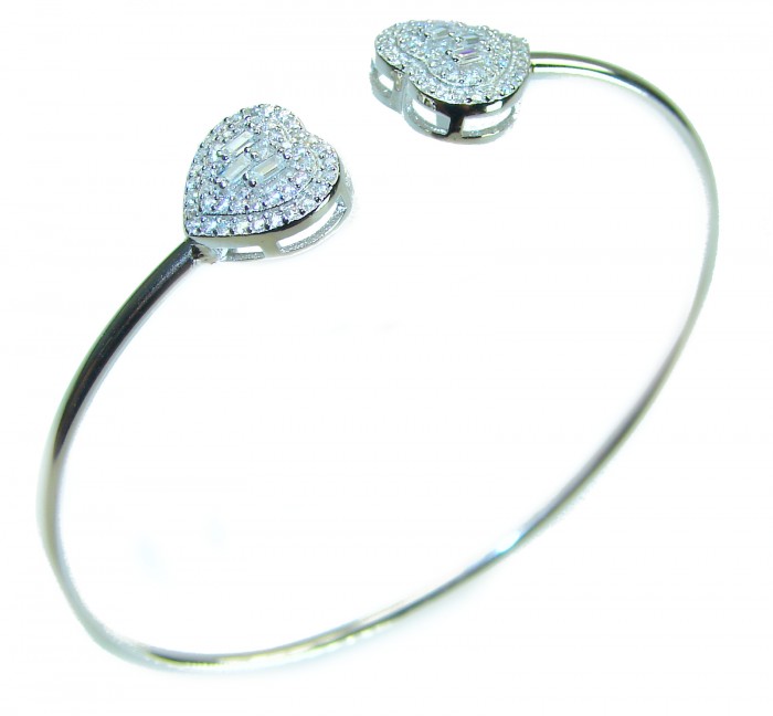 Precious Light Natural 4.2 carat White Topaz .925 Sterling Silver bracelet