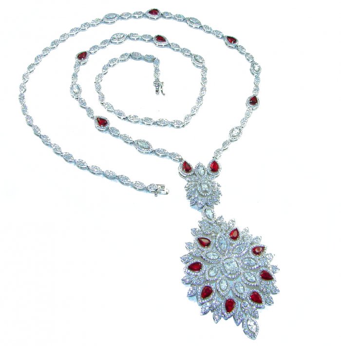 Luxurious - "Affair of the Diamond" - marquise cut 157.9 carat White Topaz .925 Sterling Silver handcrafted Necklace; 28 inches long - video