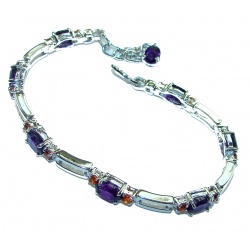 Dolce Vita - Precious Natural 22.5 carat Amethyst .925 Sterling Silver handcrafted bracelet