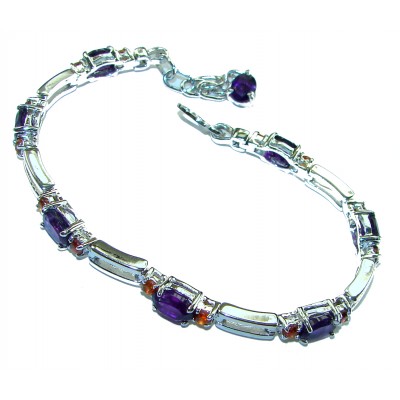 Dolce Vita - Precious Natural 22.5 carat Amethyst .925 Sterling Silver handcrafted bracelet