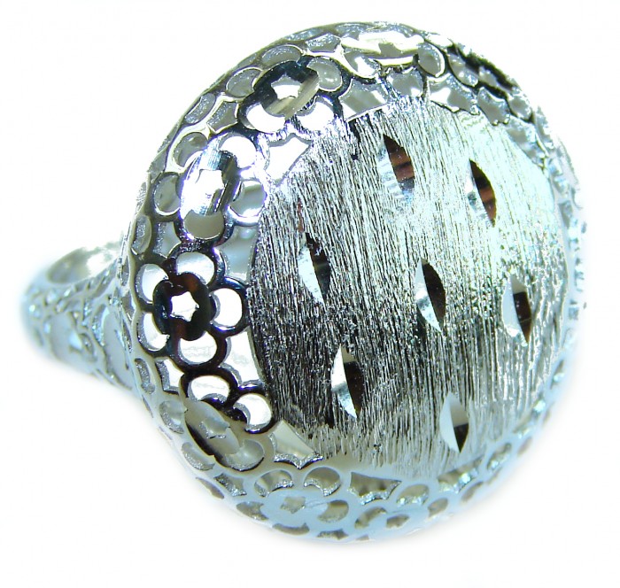 Casablanca Italy made .925 Sterling Silver brilliantly handcrafted ring s. 7 1/4
