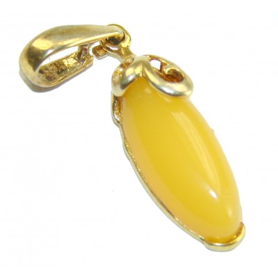 Prehistoric Authentic Buttescotch Baltic Amber 14K Gold over .925 Sterling Silver beautifully handcrafted Pendant