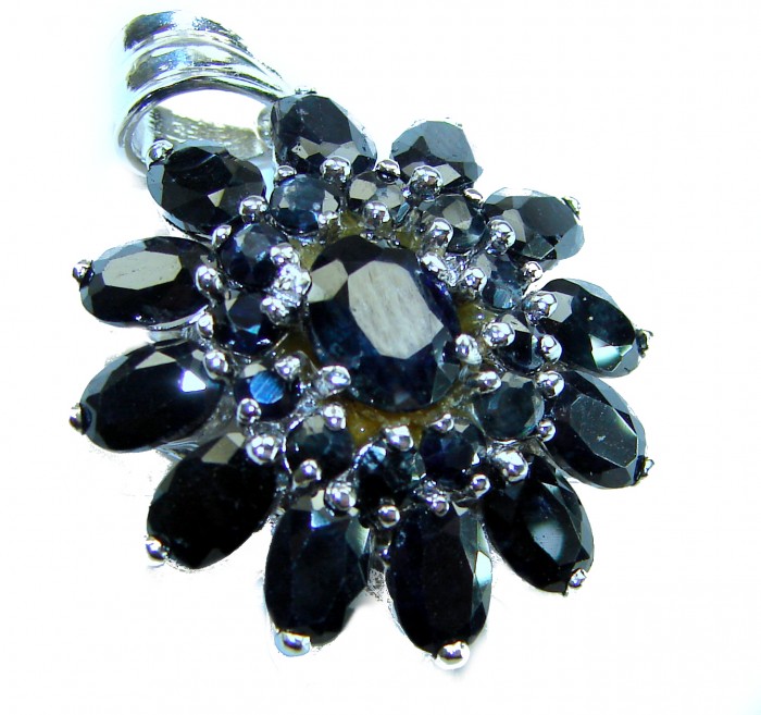 Melody - Vintage Design 10.4 CARAT Sapphire .925 Sterling Silver handcrafted Pendant
