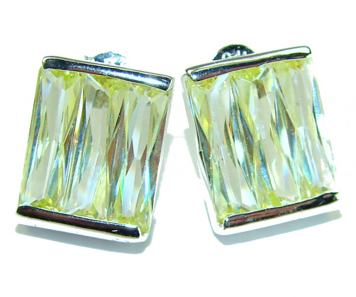 Cubic Zirconia .925 Sterling Silver handmade earrings