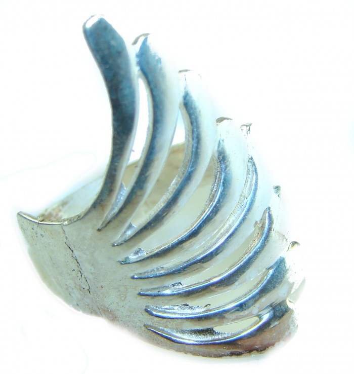 Pure Celestial energy .925 Sterling Silver handmade Large Statement Ring size 8