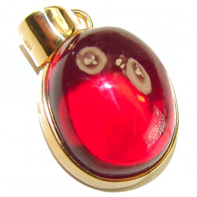 Francesca - authentic 22.5 carat Star Ruby 18K Gold over .925 Sterling Silver handcrafted Pendant