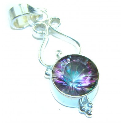 Magical Aurora Topaz .925 Sterling Silver handcrafted Pendant