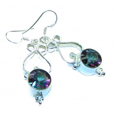 14.2 carat Mystic Topaz .925 Sterling Silver earrings