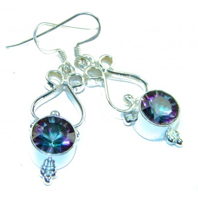 15.2 carat Mystic Topaz .925 Sterling Silver earrings