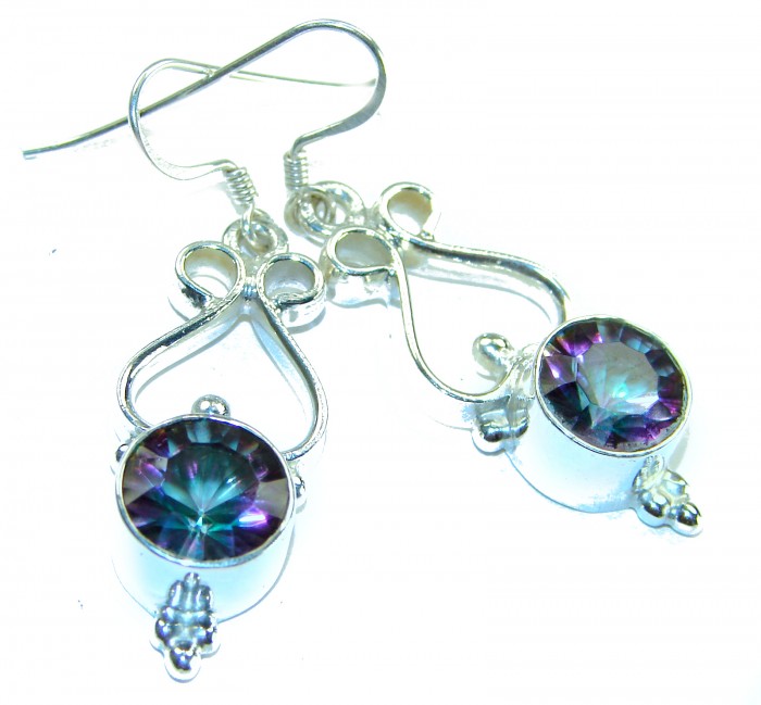 15.2 carat Mystic Topaz .925 Sterling Silver earrings