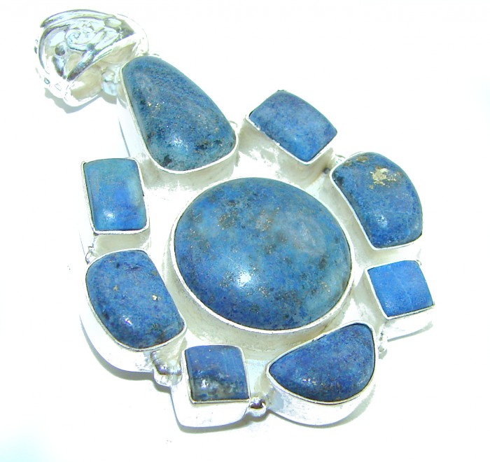 Magical Aurora Lapis Lazuli .925 Sterling Silver handcrafted Pendant
