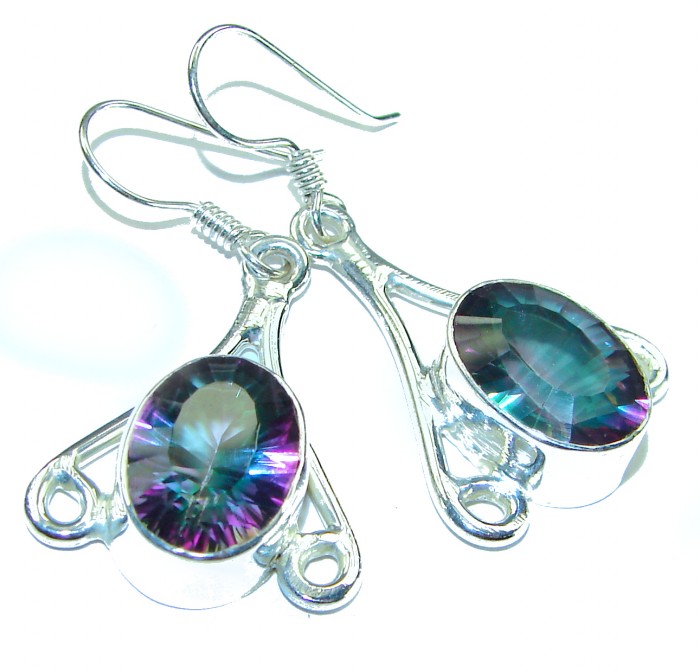 11.2 carat Mystic Topaz .925 Sterling Silver earrings