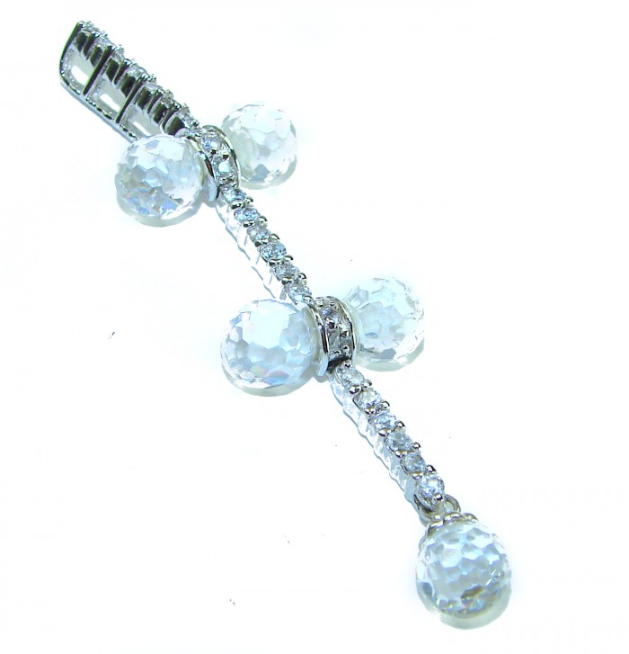14.8 carat White Topaz .925 Sterling Silver Handcrafted Statement Pendant