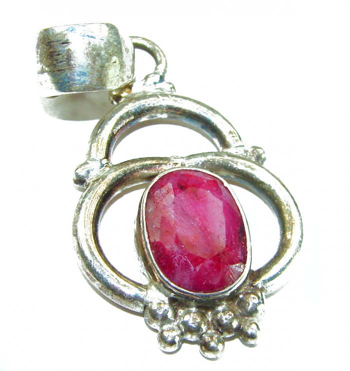 Francesca - authentic Ruby .925 Sterling Silver handcrafted Pendant