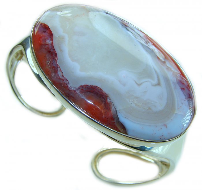 Great quality Morrisonite Jasper from Oregon .925 Sterling Silver handmade Statement Bracelet - video