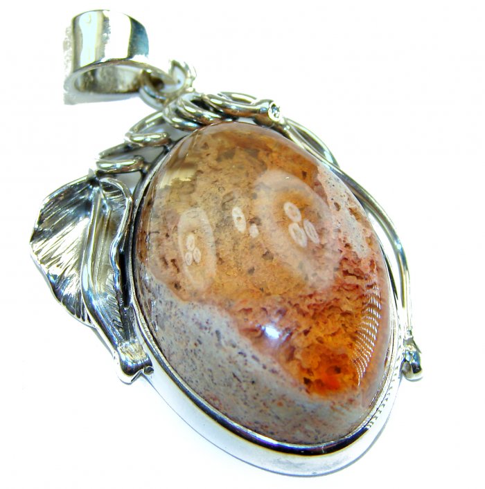 Inner Fire Natural 29.2 carat Mexican Fire Opal .925 Sterling Silver dipped in 18K Gold handmade Pendant - video