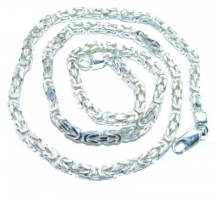Sterling Silver Italian 20" long long, 5 mm wide Chain; 25.8 grams
