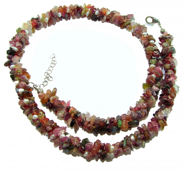 Infinity authentic 109.5 carat Brazilian Tourmaline .925 Sterling Silver handcrafted necklace