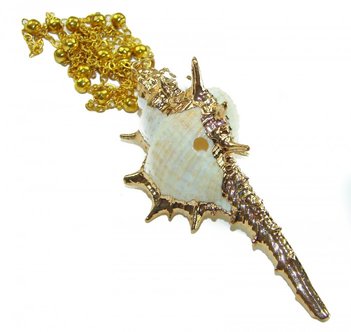 Vitamin Sea Large 18K Gold over .925 Shell Sterling Silver necklace