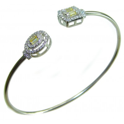 Precious Light Natural 5.2 carat White Topaz .925 Sterling Silver bracelet
