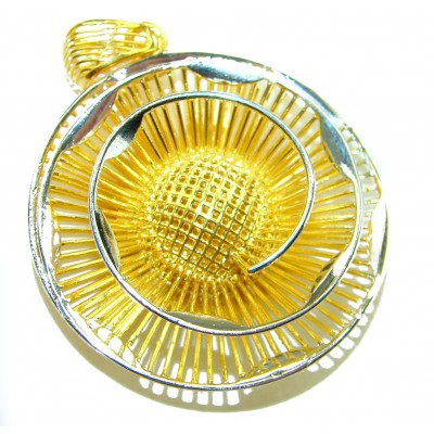 Golden Spinal 22K Gold over .925 Sterling Silver handcrafted Pendant