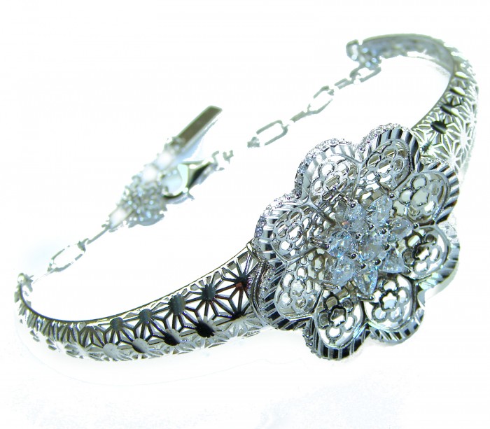 Casablanca - authentic 3.2 carat White topaz .925 Sterling Silver Bracelet