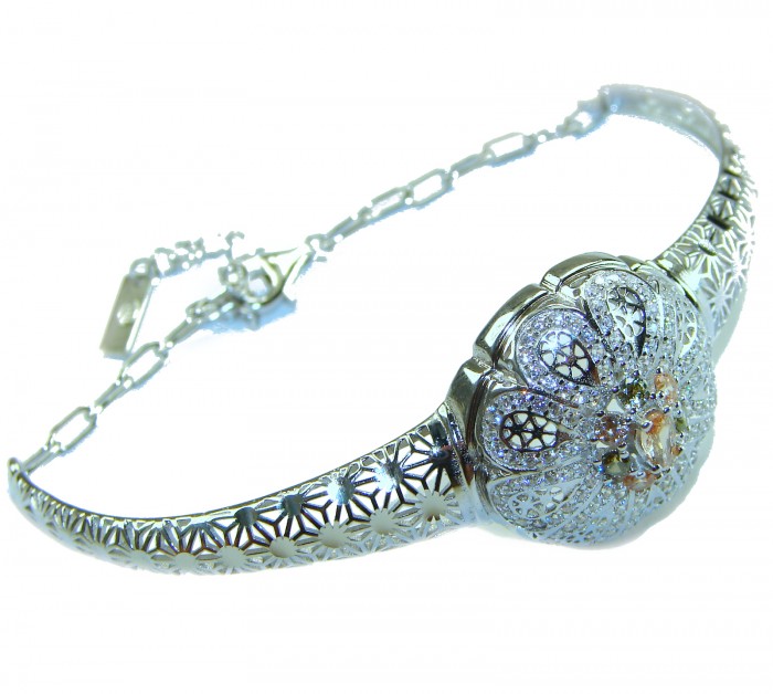 Casablanca - authentic 3.2 carat White topaz .925 Sterling Silver Bracelet