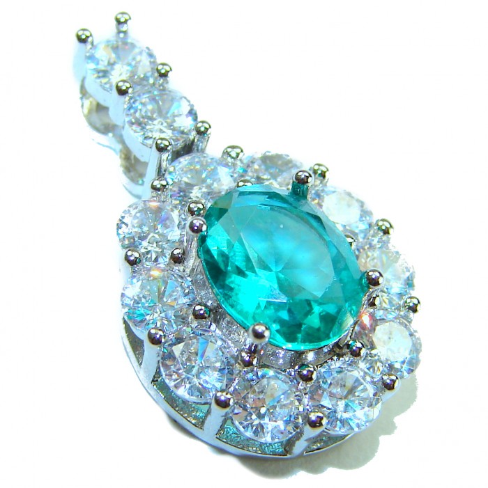 Divine Beauty 8.5 carat Aquamarine .925 Sterling Silver handcrafted pendant