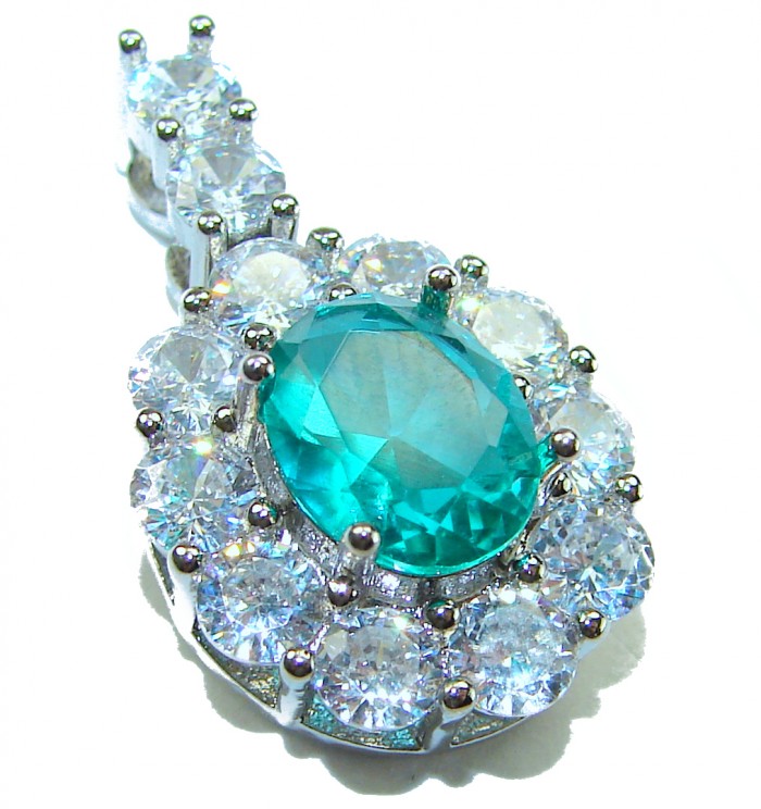 Divine Beauty 8.5 carat Aquamarine .925 Sterling Silver handcrafted pendant