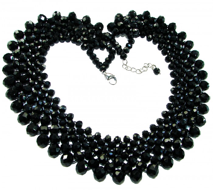 Rachel 250 carat Authentic Onyx .925 Sterling Silver handmade Necklace
