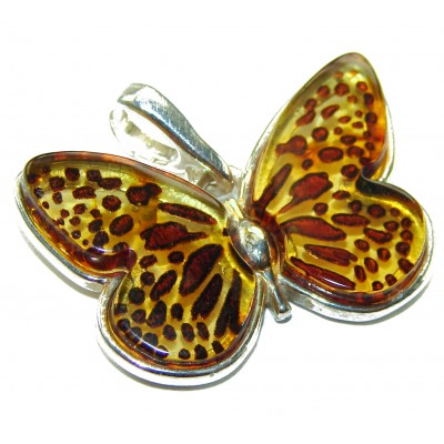 Prehistoric Authentic Butterscotch Baltic Amber .925 Sterling Silver beautifully handcrafted Pendant