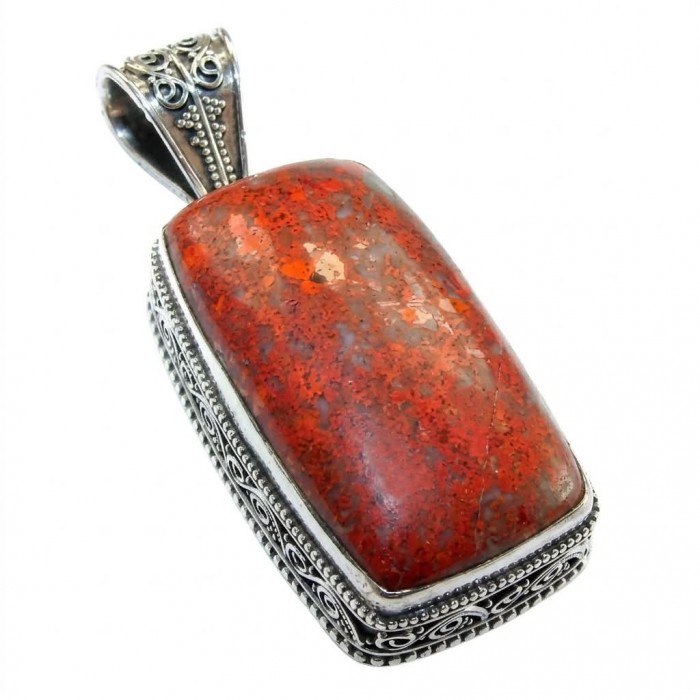 Unique Natural Sonora Jasper .925 Sterling Silver handmade Pendant