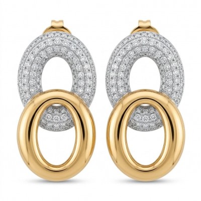 TIFFANY - LUXURIUS - Natural 22K Gold over .925 Sterling Silver handmade earrings