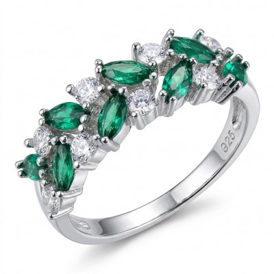 Authentic 2.8 carat CHROME Diopside .925 Sterling Silver handcrafted Ring size 6