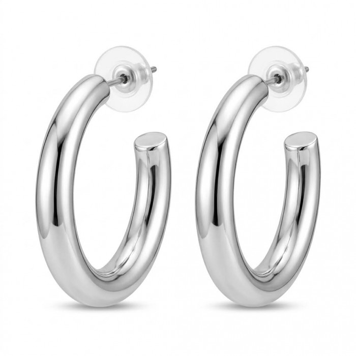 Allure Silver handcrafted hoop earrings
