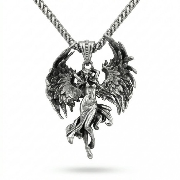 Flaying Angel 24 inches Long Necklace
