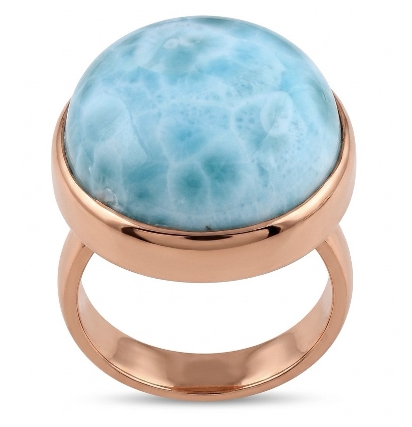 925 Zilveren Ring Verstelbaar Larimar | SilverRush Style