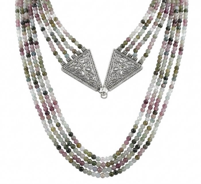 Infinity authentic 44.5 carat Brazilian Tourmaline .925 Sterling Silver handcrafted necklace